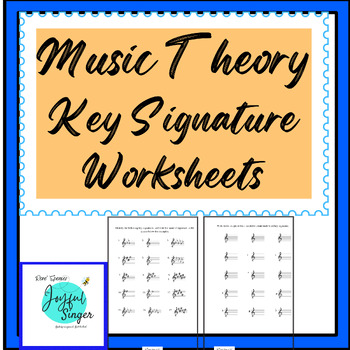 Preview of Music Theory Key Signature Worksheets