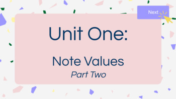 Preview of Music Theory: Notes Values Part 2 Interactive Slides