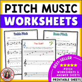 Music Theory Worksheets Treble and Bass Clef Notes - Middl