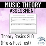 Music Theory Quiz SLO Assessment Recommended for Grades 3-8