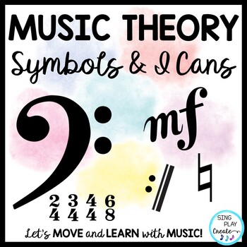 Preview of Music Theory Symbols Activities: Posters, Flash Cards, Worksheets