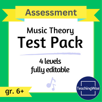 Preview of Music Theory Test Pack