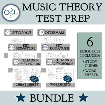 Preview of Music Theory Test Prep Bundle: Key Signatures, Intervals, Triads, Seventh Chords