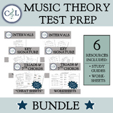 Music Theory Test Prep Bundle: Key Signatures, Intervals, 