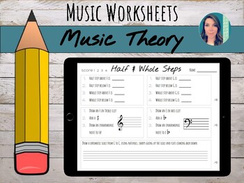 Preview of Music Theory Unit | Worksheets & Answer Keys, Notes, Rhythms, Vocabulary