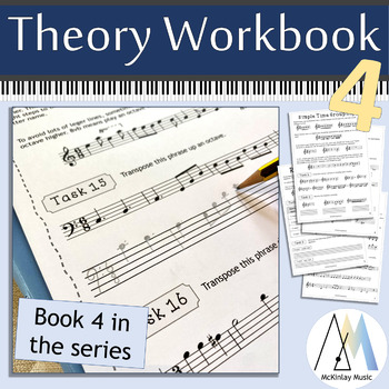 Preview of Music Theory Workbook 4 for Middle School or Older Beginners