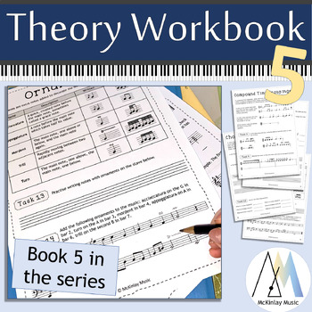Preview of Music Theory Workbook 5 for Middle School or Older Beginners