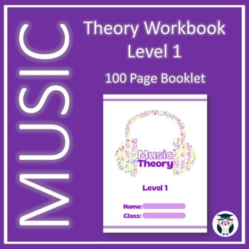 Preview of Music Theory Workbook - Level 1 - American terminology