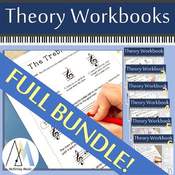 Preview of Music Theory Workbooks FULL BUNDLE for middle school and older students