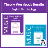 Music Theory Workbooks Level 1 and 2 - English terminology