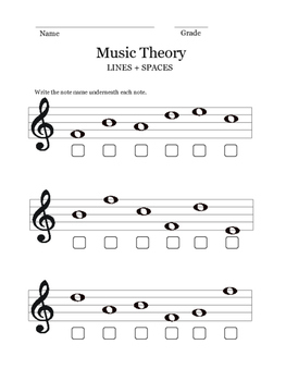 Music Theory Worksheets by Joanna Krueger | TPT