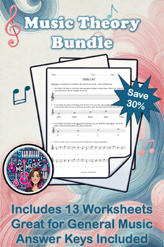 Preview of Music Theory Worksheets Bundle