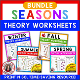 Music Theory Worksheets - Seasons BUNDLE