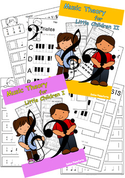Preview of Music Theory for Little Children I & II The Bundle