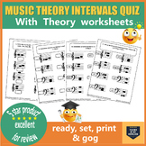 Music Theory intervals quiz with Theory Worksheets