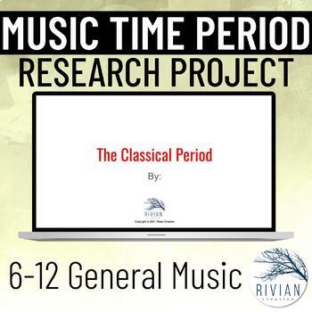 Preview of Music Time Period Research Project Digital Project for Google Slides™ or PPT