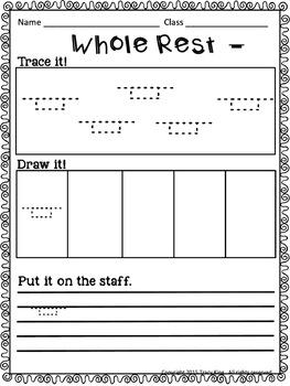 music tracing worksheets by the bulletin board lady tracy king tpt