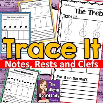 Preview of Music Tracing Worksheets