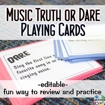 Preview of Music Truth or Dare Cards