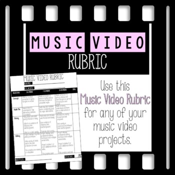 Preview of Music Video Rubric