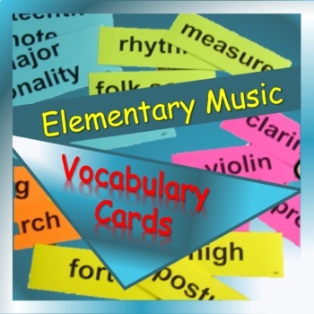 Preview of Music Cards: Vocabulary Cards for Elementary Music
