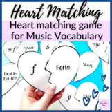 Music Vocabulary Heart Matching Game for Music Centers