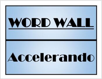 Preview of Music Vocabulary Word Wall / Flashcards / Room Decoration (24 Terms+Blank Cards)