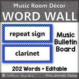 Music Word Wall Room Décor (blue)