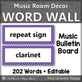 Music Word Wall Room Décor (purple)