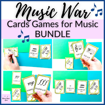 Preview of Music War Card Game for Elementary Music Centers