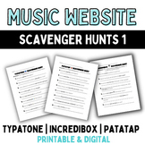 Music Website Scavenger Hunts 1 | Printable & Digital