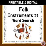 Music Word Search: Folk Instruments II: World Instruments 