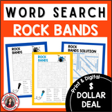 DOLLAR DEALS Music Word Search Puzzle - Rock Bands