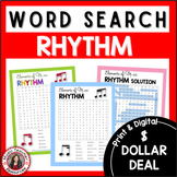 Music Word Search Puzzles - Elements of Music - Rhythm - D