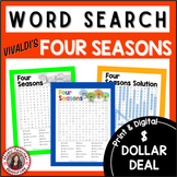 Music Word Search Puzzles - Vivaldi's Four Seasons - DOLLAR DEAL