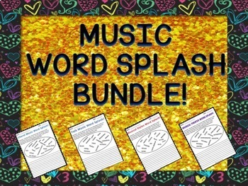 Preview of Build vocabulary in your music class with a Word Splash, simple and fun!