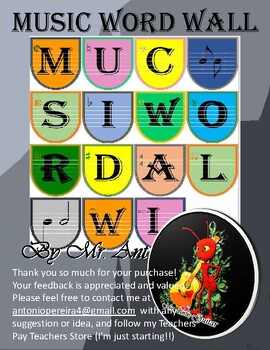 Preview of Music Word Wall