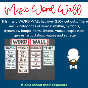 Preview of Music Word Wall Cut Outs - (Small Triangle Design)