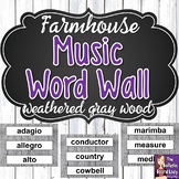 Music Word Wall - Farmhouse Theme