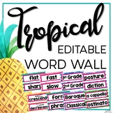 Music Word Wall {Tropical Theme}