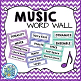 Music Word Wall - Glitter & Chevrons