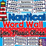 Music Word Wall - Nautical Theme