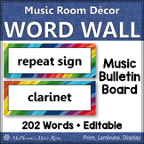Music Word Wall Room Décor (rainbow)