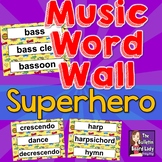 Music Word Wall Superhero
