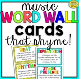 Elementary Music Word Wall Terms THAT RHYME! (Music Vocabu