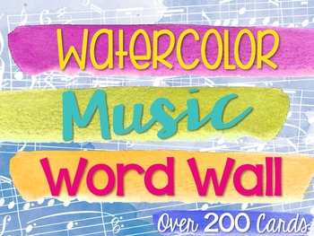 Preview of Music Word Wall {Watercolor Theme}