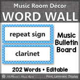 Music Word Wall Room Décor (light blue)