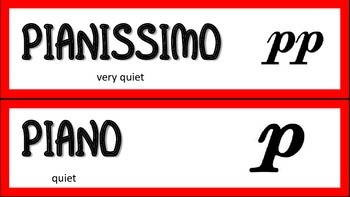 Preview of Music Word Wall/Vocabulary Cards Freebie