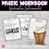 Elementary Music Workbook Orchestra Instruments Families P