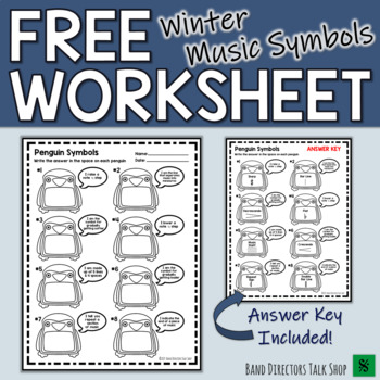 Preview of Music Worksheet:  MUSIC SYMBOLS- FREE!